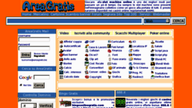 What Areagratis.it website looked like in 2012 (11 years ago)