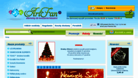 What Artfan.pl website looked like in 2012 (11 years ago)
