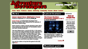What Adventuredevelopers.com website looked like in 2013 (11 years ago)