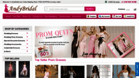 What Andybridal.com website looked like in 2013 (11 years ago)