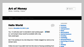 What Artofmoney.org website looked like in 2013 (11 years ago)