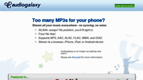 What Audiogalaxy.com website looked like in 2013 (11 years ago)