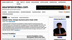 What Asuransicerdas.com website looked like in 2013 (11 years ago)