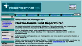 What Absenger.net website looked like in 2013 (11 years ago)