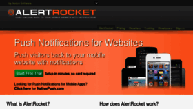 What Alertrocket.com website looked like in 2013 (11 years ago)