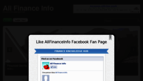 What Allfinanceinfo.com website looked like in 2013 (11 years ago)