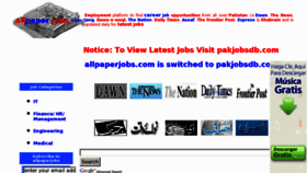 What Allpaperjobs.com website looked like in 2013 (11 years ago)