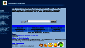 What Addemoticons.com website looked like in 2013 (11 years ago)