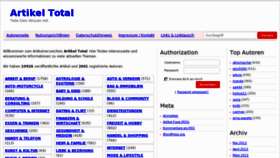 What Artikel-total.de website looked like in 2013 (10 years ago)