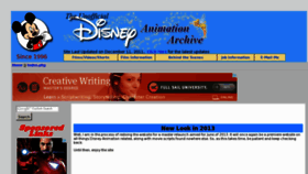 What Animationarchive.net website looked like in 2013 (10 years ago)