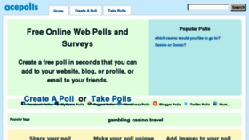 What Acepolls.com website looked like in 2013 (10 years ago)