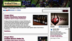 What Avalonwine.com website looked like in 2013 (10 years ago)