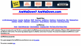 What Arewedown.com website looked like in 2013 (10 years ago)