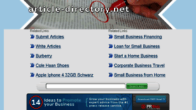What Article-directory.net website looked like in 2013 (10 years ago)