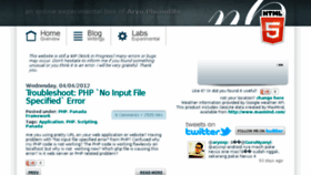 What Aryo.info website looked like in 2013 (10 years ago)