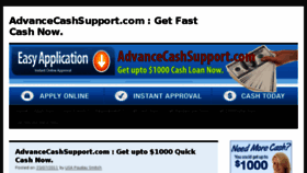 What Advancecashsupport.com website looked like in 2013 (10 years ago)