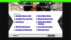 What Assetbuilders.com website looked like in 2013 (10 years ago)