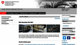 What Agroscope.ch website looked like in 2013 (10 years ago)