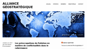What Alliancegeostrategique.org website looked like in 2013 (10 years ago)