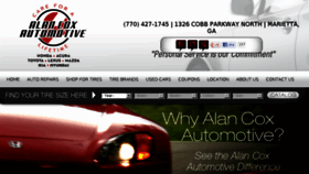 What Alancoxautomotive.com website looked like in 2013 (10 years ago)