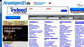 What Anzeigen21.de website looked like in 2013 (10 years ago)