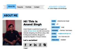 What Anandsingh.me website looked like in 2013 (10 years ago)