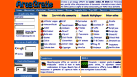 What Areagratis.it website looked like in 2013 (10 years ago)