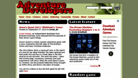 What Adventuredevelopers.com website looked like in 2014 (10 years ago)