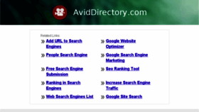 What Aviddirectory.com website looked like in 2014 (10 years ago)