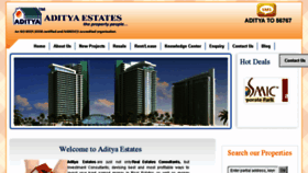 What Adityaestates.com website looked like in 2014 (10 years ago)