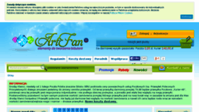 What Artfan.pl website looked like in 2014 (10 years ago)