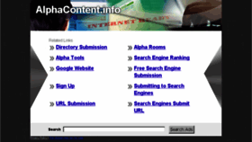 What Alphacontent.info website looked like in 2014 (10 years ago)