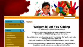 What Artyoukidding.nl website looked like in 2014 (10 years ago)