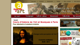 What Aporteedart.fr website looked like in 2014 (10 years ago)