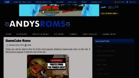 What Andysroms.com website looked like in 2014 (10 years ago)