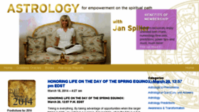 What Astrologywithjanspiller.com website looked like in 2014 (11 years ago)