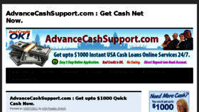 What Advancecashsupport.com website looked like in 2014 (10 years ago)