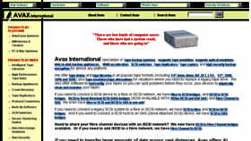 What Avax.com website looked like in 2014 (10 years ago)
