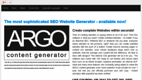 What Argo-content.com website looked like in 2014 (10 years ago)