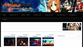 What Animefave.net website looked like in 2014 (10 years ago)