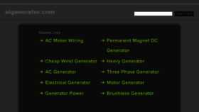 What Aigenerator.com website looked like in 2014 (10 years ago)