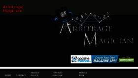 What Arbitragemagician.com website looked like in 2014 (10 years ago)