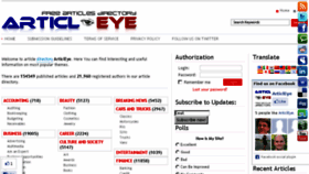 What Articleye.com website looked like in 2014 (10 years ago)