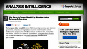 What Analysisintelligence.com website looked like in 2014 (10 years ago)