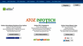 What Atozinfotech.in website looked like in 2014 (10 years ago)