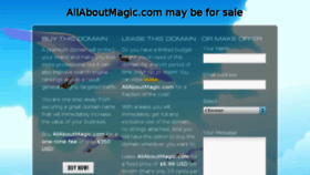 What Allaboutmagic.com website looked like in 2014 (10 years ago)
