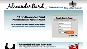 What Alexanderbard.com website looked like in 2014 (10 years ago)