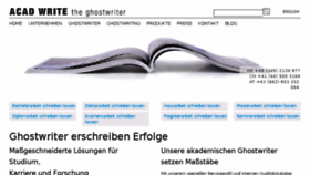 What Acad-write.at website looked like in 2014 (10 years ago)