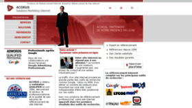 What Acorus.fr website looked like in 2014 (9 years ago)