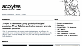 What Acolytes.fr website looked like in 2014 (10 years ago)